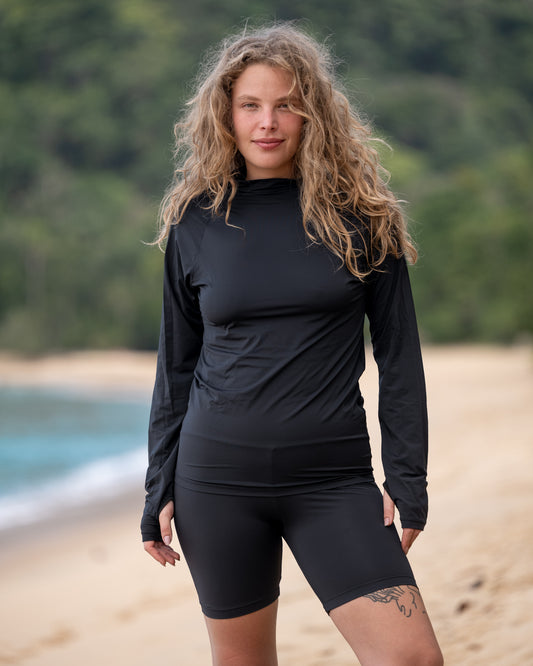 Camiseta Unissex Manga Longa UV Preto