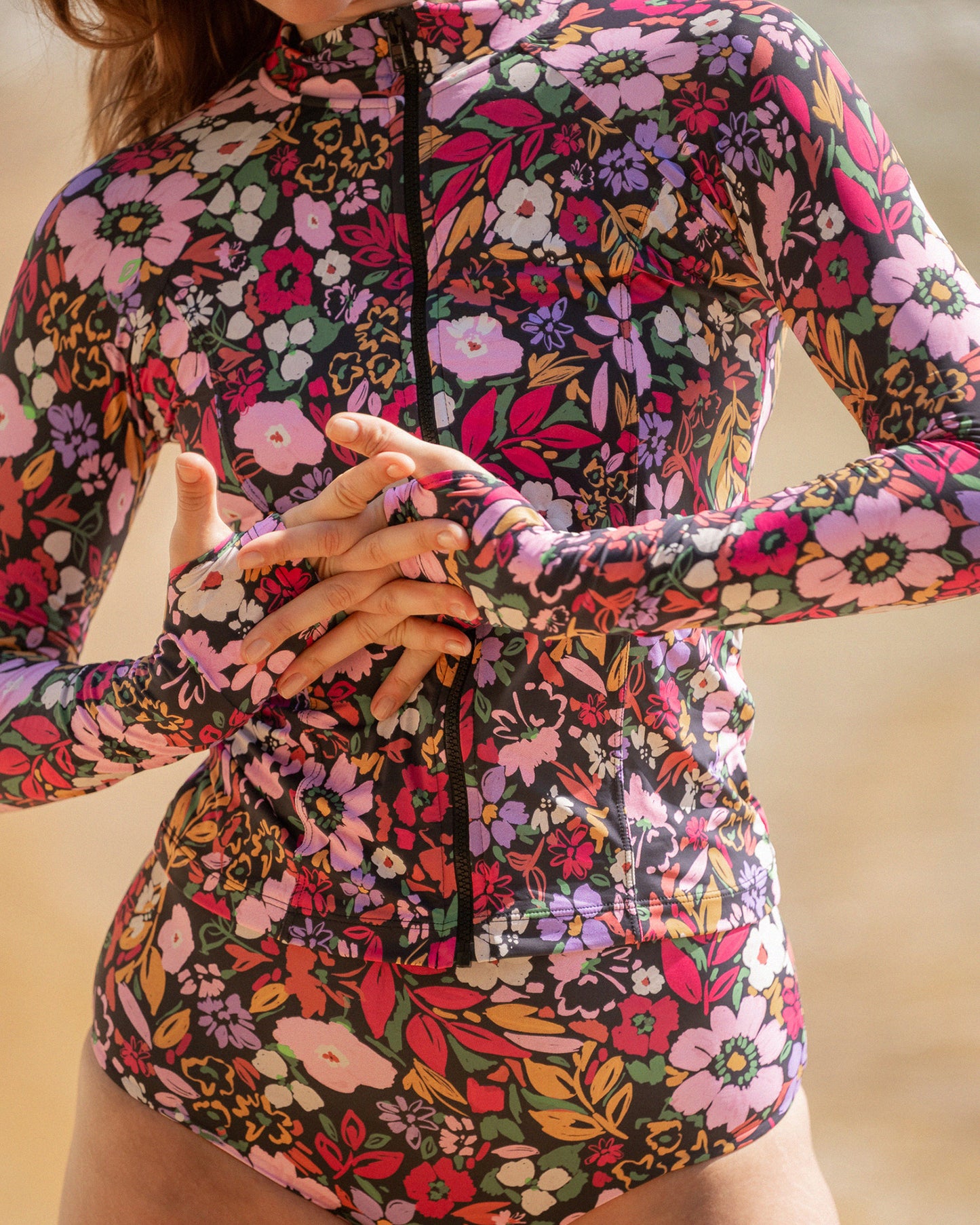 Jaqueta Esportiva Black Flower