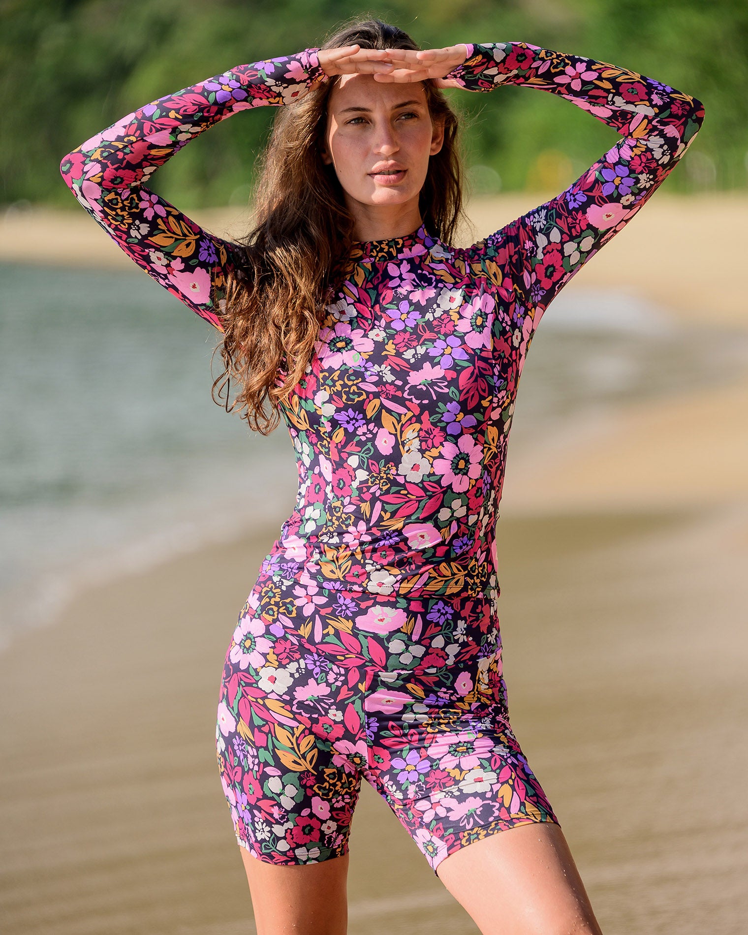 Camiseta com proteção UV permanente e mangas longas com luva – Gaya Sunwear