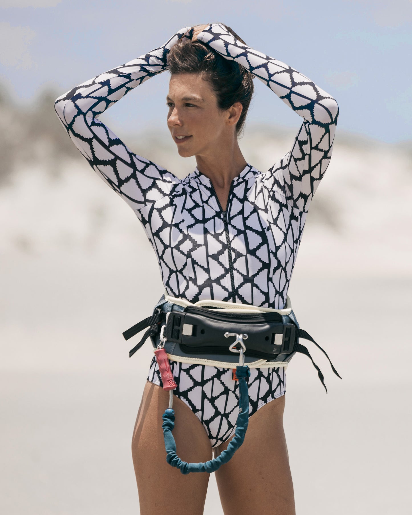 Maiô Manga Longa Lily Geometric